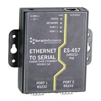 Brainboxes Apparaatserver - 2 poorten - 10 MB LAN, 100 MB LAN, RS-232 (ES-457) - thumbnail