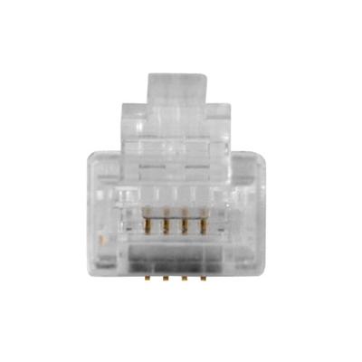 ACT TD104 RJ11 (6P/4C) Modulaire Connector | Platte Kabel - 25 stuks