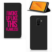 Samsung Galaxy A6 Plus (2018) Hoesje met tekst Woke Up - Origineel Cadeau Zelf Maken - thumbnail