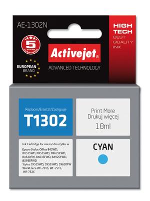 Activejet AE-1302N inkt (vervanging van Epson T1302; Supreme; 18 ml; blauw)