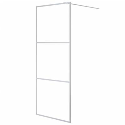 VidaXL Inloopdouchewand 80x195 cm transparant esg-glas zilverkleurig