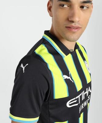 Manchester City Uit Shirt Senior 2024/2025 - Maat L - Kleur: ZwartGeel | Soccerfanshop