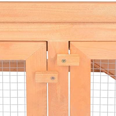 VidaXL Konijnenhok met ren hout