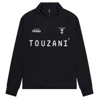 Touzani Platinum Trainingstrui 1/4-Zip Kids Zwart Wit - thumbnail