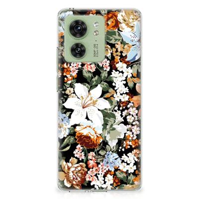 TPU Case voor Motorola Edge 40 Dark Flowers TPU Case voor Motorola Edge 40 Dark Flowers