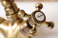 Keukenmengkraan Sapho Antea 2-knop Uitloop Recht 24 cm Brons - thumbnail