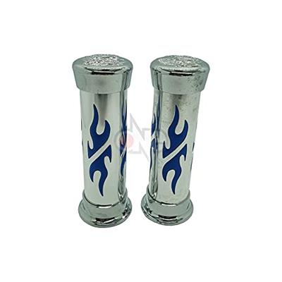 ONE rubber handvat "tribal pr. retaining loop "triba chrome blue