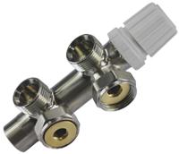 Saqu thermostatisch 3/4 onderblok haaks-rechts geborsteld staal - thumbnail