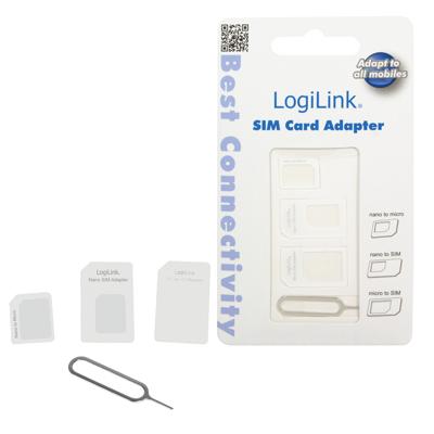 LogiLink AA0047 SIM-naald Incl. SIM-naald Aangepast van: Nano SIM, Micro SIM Aangepast naar: Standaard SIM, Micro SIM, Nano SIM