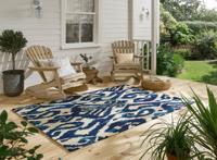 Sanderson - Kasuri Indigo outdoor 446208 - 200x280 cm Vloerkleed - thumbnail