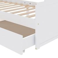 Bedframe met lades massief grenenhout wit 90x200 cm - thumbnail