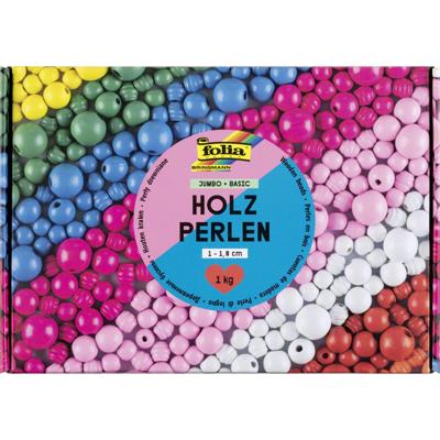 Houten kralen folia 1000 gram assorti Houten kralen folia 1000 gram assorti