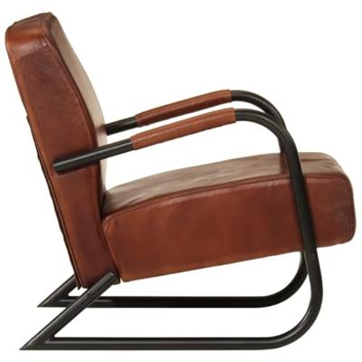 Fauteuil echt leer bruin Fauteuil echt leer bruin