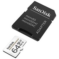 SanDisk High Endurance Monitoring miniSDXC-kaart 64 GB Class 10, UHS-I, UHS-Class 3, v30 Video Speed Class Incl. SD-adapter - thumbnail