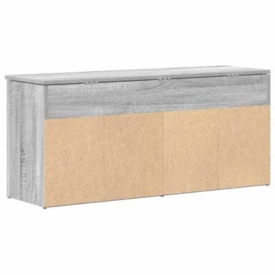 VidaXL Schoenenbank 102x30,5x45cm bewerkt hout grijs sonoma eikenkleur VidaXL Schoenenbank 102x30,5x45cm bewerkt hout grijs sonoma eikenkleur