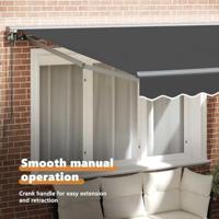 VidaXL Inklapbaar zonnescherm antraciet 300 x 250 cm - thumbnail