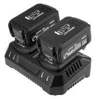 Energy+ Grafietlader, multi-oplader met twee aansluitingen, 18 V Li-Ion, 2 accu's tegelijkertijd opladen, snellaadfunctie, voor professionals - thumbnail