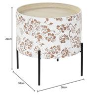 Wandtafel DKD Home Decor Wit Zwart Metaal Hout MDF 38 x 38 x 39 cm - thumbnail