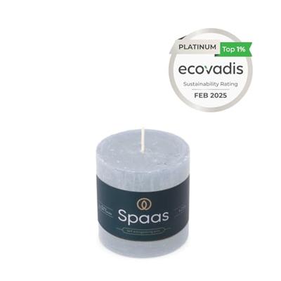 Kaars rustiek 70/70 mm lichtblauw Spaas - Spaas Kaars rustiek 70/70 mm lichtblauw Spaas - Spaas