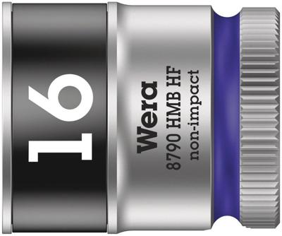 Wera 8790 HMB HF Zyklop Hand- en Machinedop, met 3/8"-aandrijving met vasthoudfunctie, 16.0 x 29.0 mm - 1 stuk(s) - 05003750001 Wera 8790 HMB HF Zyklop Hand- en Machinedop, met 3/8"-aandrijving met vasthoudfunctie, 16.0 x 29.0 mm - 1 stuk(s) - 05003750001