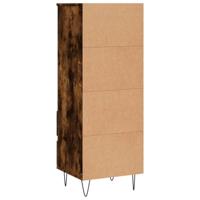Hoge kast 40x36x110 cm bewerkt hout gerookt eiken - thumbnail