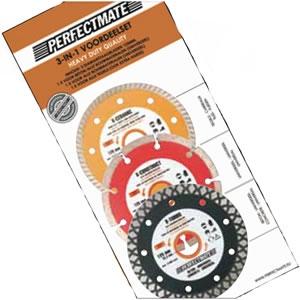 Perfectmate SP07P Diamantschijven | 3 stuks | Universeel | 125mm - SP07P Perfectmate SP07P Diamantschijven | 3 stuks | Universeel | 125mm - SP07P