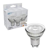 LED Spotjes GU10 - 4W vervangt 50W - 345 lm - Koud wit - 3PACK - thumbnail
