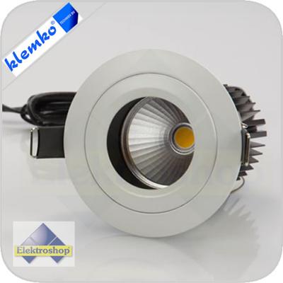 Klemko Led inbouw spot met anti reflectie zone. 9W 3000K 866360