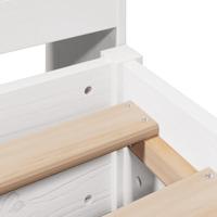 Bedframe zonder matras massief grenenhout wit 180x200 cm - thumbnail