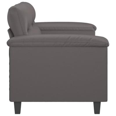 Tweezitsbank 140 cm kunstleer grijs
