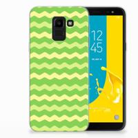 Samsung Galaxy J6 2018 | TPU bumper | Waves Green - thumbnail