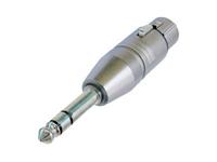 Neutrik NA3FP XLR-adapter XLR-bus - Jackplug male 6,3 mm Stereo Inhoud: 1 stuk(s) - thumbnail