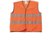 Sacobel verkeersvest - oranje - 2 horizontale strepen - maat XL - thumbnail