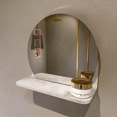 MONDIAZ SPOT spiegel rond 30cm met Spiegelplanchet kleur Frappe.