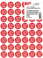 Agipa Kortinglabel -50%, rood, pak van 192 stuks, verwijderbaar - thumbnail