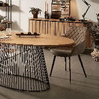 Kave Home Ovale Eettafel 'Leska' 200 x 110cm, kleur Naturel - thumbnail