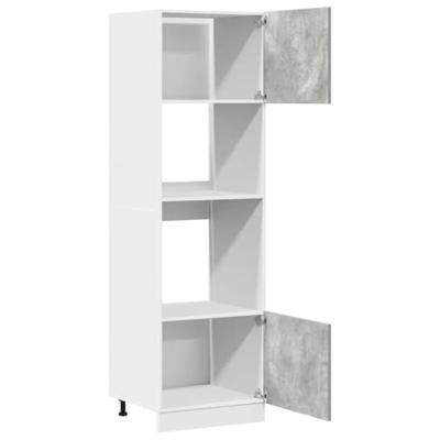 Magnetronkast Lyon 60x57x207 cm bewerkt hout betongrijs
