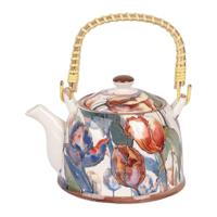 Clayre & Eef Theepot met tulpen 800ml - thumbnail