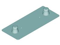 ALUTRUSS DECOLOCK DQ2-WPM Wall Mounting Plate MALE bk - thumbnail