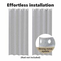 VidaXL Voile gordijn 2 pcs donkergrijs 225 x 140 cm polyester - thumbnail