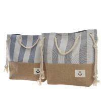Strandtas gestreept 33x14x39cm - thumbnail