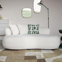 ZILT 2-zits Bank 'Cheron' Teddy, kleur Wit - thumbnail