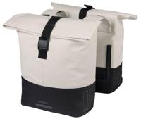 Dubbele fietstas Basil Cove 28-32L 14 x 29 x 36 cm - wit/zwart - thumbnail