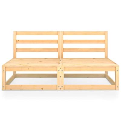 Tuinbank 2-zits massief grenenhout zwart