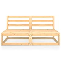 Tuinbank 2-zits massief grenenhout zwart - thumbnail