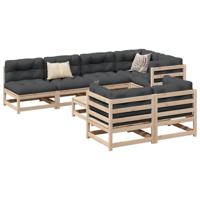 8-delige Loungeset massief grenenhout - thumbnail