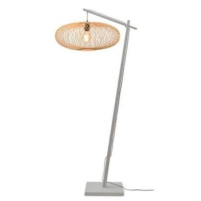 GOOD&MOJO Vloerlamp 'Cango' Bamboe, 176cm, kleur Wit/Naturel GOOD&MOJO Vloerlamp 'Cango' Bamboe, 176cm, kleur Wit/Naturel