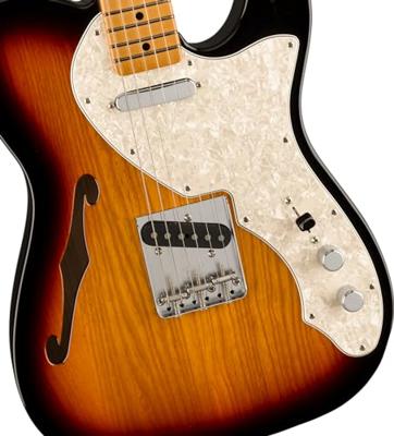 Fender Vintera II 60s Telecaster Thinline MN 3-Color Sunburst elektrische gitaar met gigbag