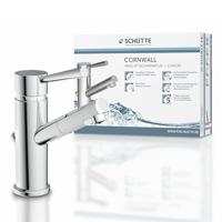 CORNWALL ééngreepsmengkraan wastafel, chroom draaibare uitloop keramische schijven geluidsarme, verwisselbare 35 mm-cartouche mousseur "Made in Germany" flexibele metalen aansluitslangen vol - thumbnail