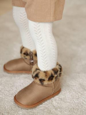 Waterafstotende gevoerde babylaarzen met rits kameel